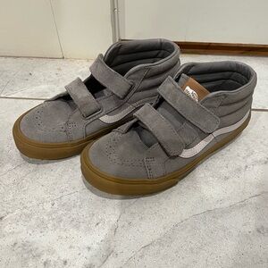 Vans Gray Kids Sneakers with Velcro